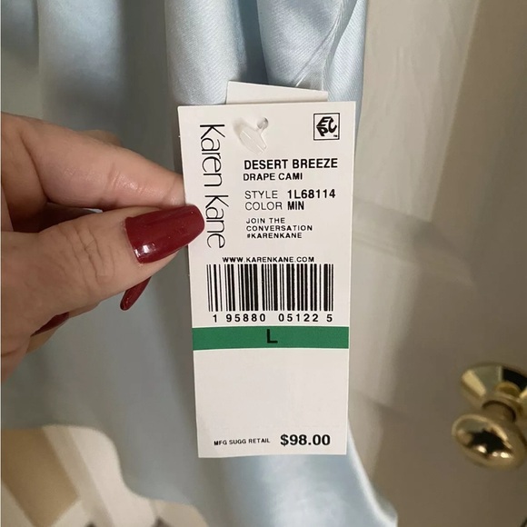 Karen Kane DESERT BREEZE DRAPE CAMI Large NWT - Picture 3 of 3